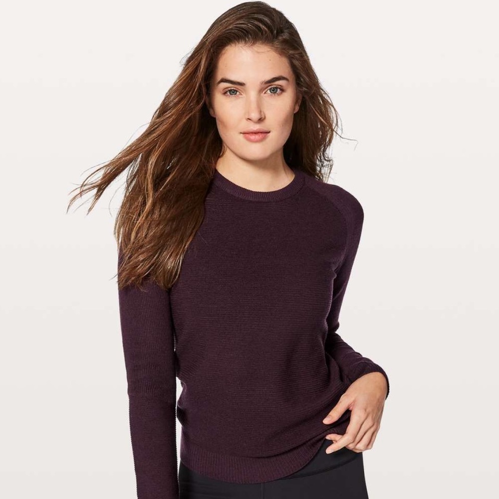 Lululemon Simply Wool Sweater In Black Cherry